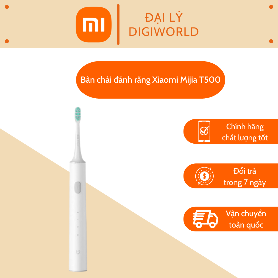 Bàn chải đánh răng Xiaomi Mijia T500 - Hàng chính hãng - Bàn chải thông minh Xiaomi kết nối app chải răng siêu sạch, đánh tan mảng bám vết ố