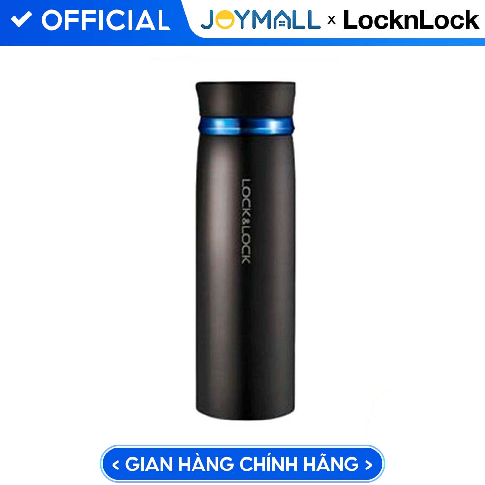 Bình Giữ Nhiệt 450ml Lock&amp;Lock Feather Light màu đen xanh LHC4131BKB, Hàng chính hãng - JoyMall