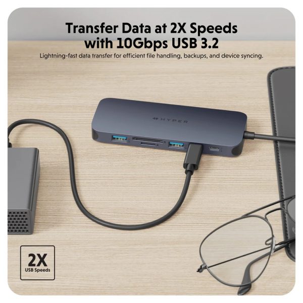 HUB chuyển đổi HyperDrive Next 11 in 1 Port Dual 4K60Hz HDMI USB-C Hub - Truyền tải dữ liệu nhanh - HD4006GL - Hàng Chính Hãng