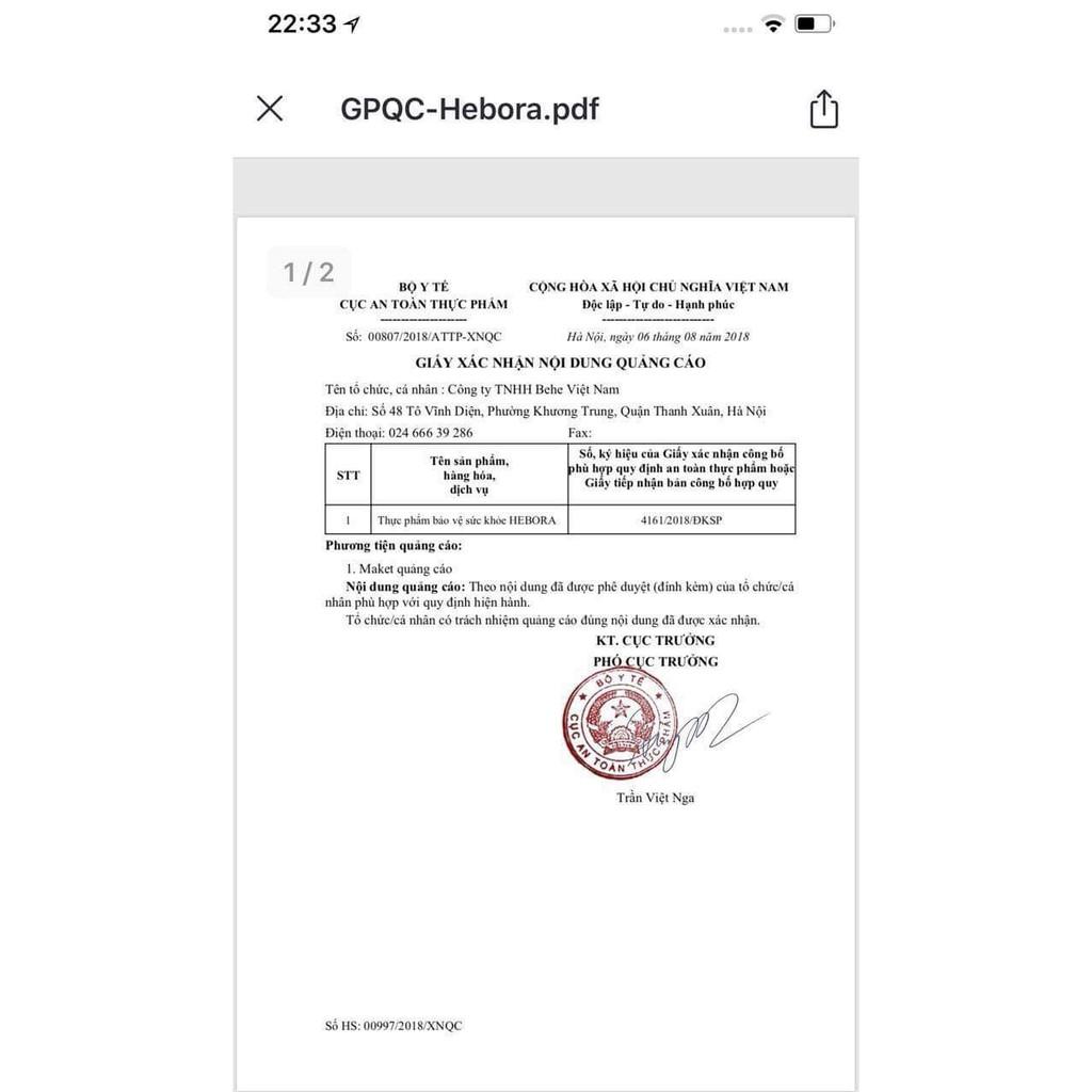 Viên uống chống lão hóa, thơm cơ thể Hebora 60 viên Nhật Bản