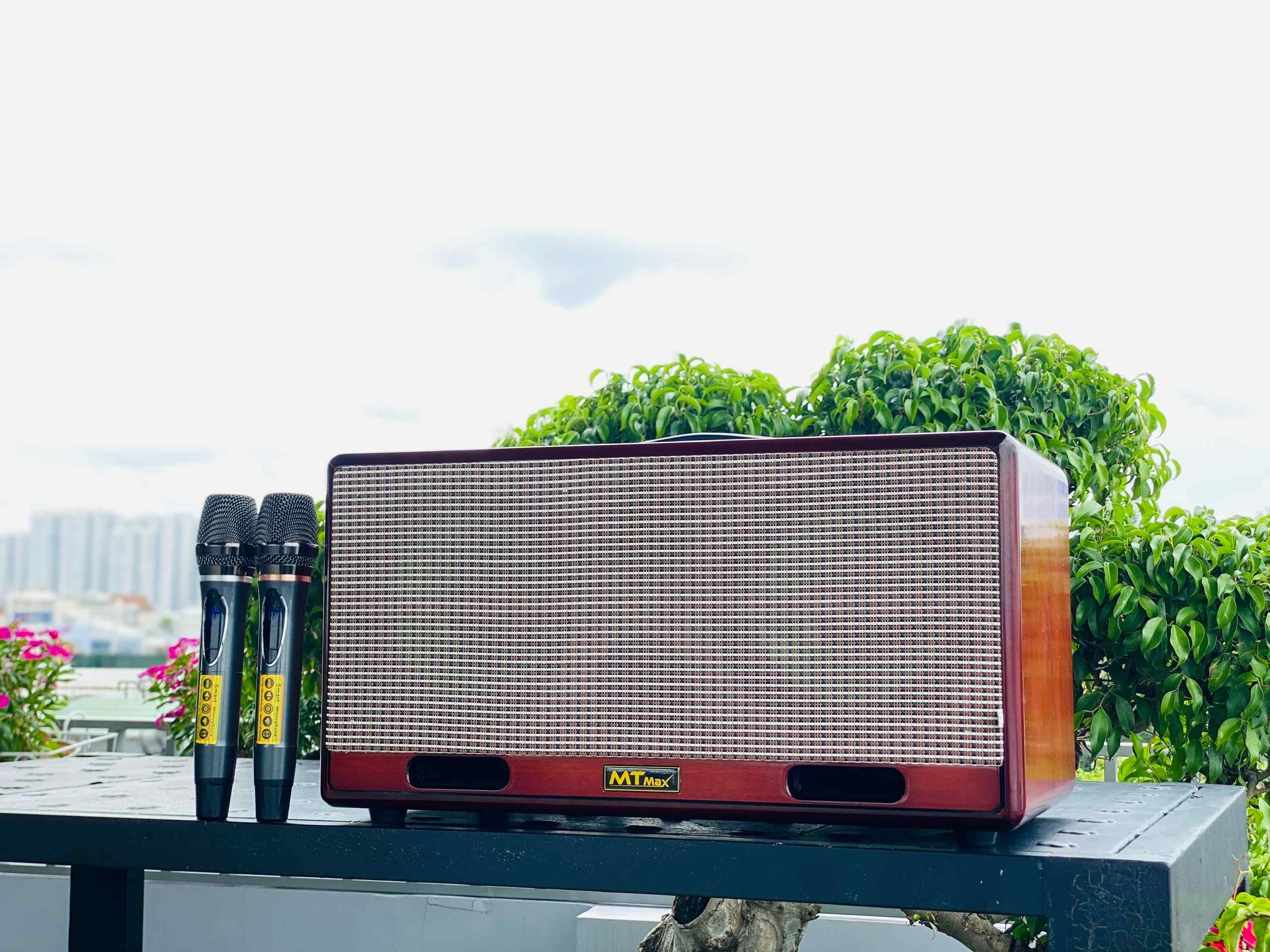 [ Tặng Kèm Micro Và Phụ Kiện ] Loa Di Động Thùng Gỗ Sang Trọng Cao Cấp MTMAX DK06, Trang Bị 2 Bass 20 Và 2 Treble Cho Công Công Suất Mạnh Mẽ, Đầy Đủ Kết Nối Bluetooth, HDMI, Optical, Cổng Guitar, Cổng Micro, TF Bảo Hành 12 Tháng, Hàng Chính Hãng