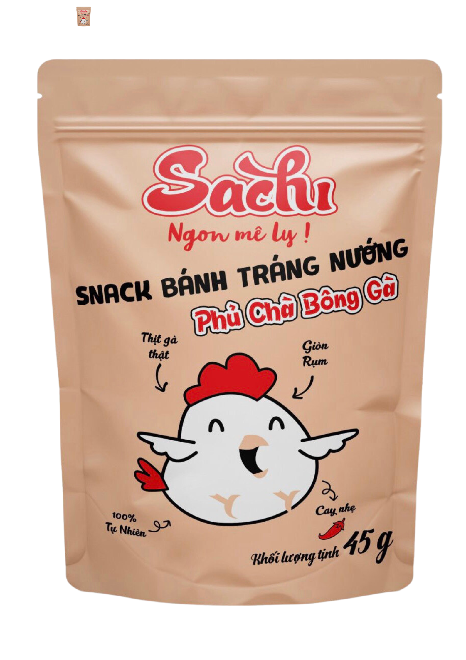 Snack bánh tráng tẩm vị chà bông gà 25 bì