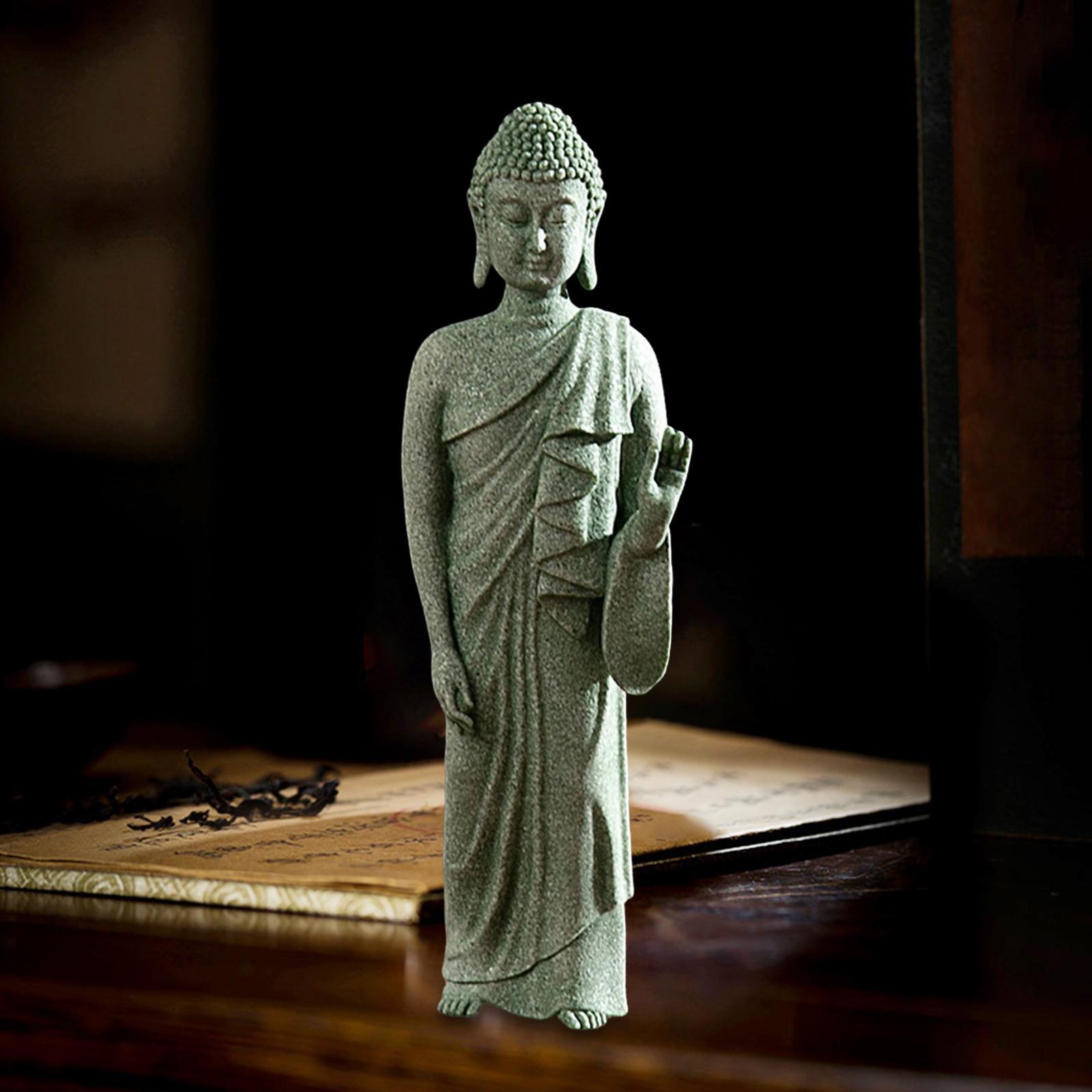 Buddha Statue Meditating Figurines Home Collectible Sculpture