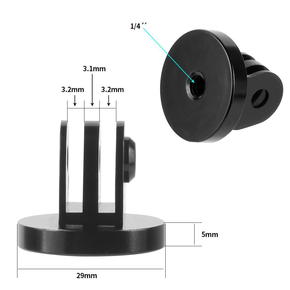 Bộ chuyển đổi giá đỡ ba chân mini 1/4 "Hợp kim nhôm cho GoPro Hero 10 9 8 7 5 cho DJI SJCAM EKEN ACTE ACTE ACTION PHỤ KIỆN