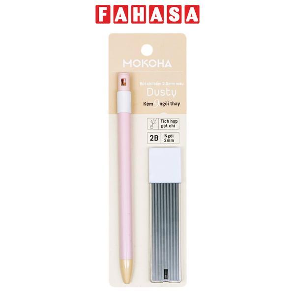 Bút Chì Bấm 2.0 mm Kèm 9 Ngòi Thay Thế - Mokoha M-MP002 - Màu Hồng