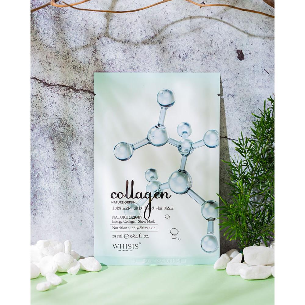 Mặt nạ Collagen Whisis Nature Origin Energy giúp căng bóng và sáng da tự nhiên