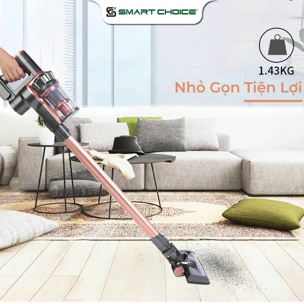 Máy Hút Bụi SMARTCHOICE (Pin Sạc) SCG-HB001 Cầm Tay Đa Năng Công Suất 130W Lực Hút Mạnh, BH 18 Tháng - Hàng Chính Hãng