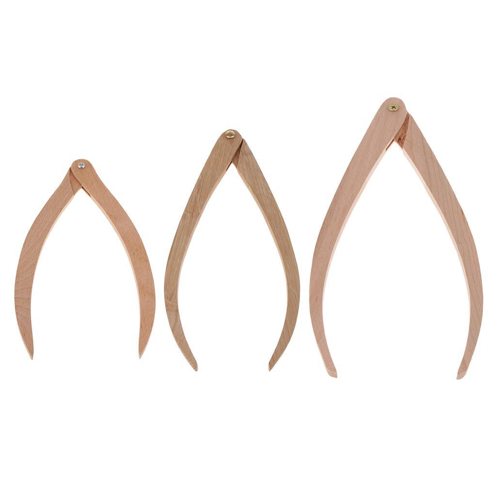 3x Wooden Caliper Distance Diameter Measuring Tool for Clay Pottery Ceramic
