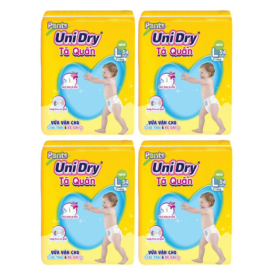 Combo 4 Tã Quần UniDry L54