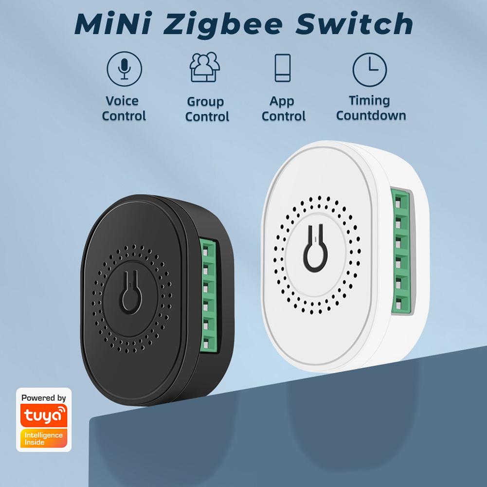 Tuya WiFi Intelligent Light Switch Module Mini Home Automation DIY Breaker 2 Way Timing Control Voice Control Switch Compatible with Google Assistant and Amazon Alexa