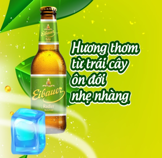 Combo Lôc 6 Chai Bia Đức Eibauer Radler 250ml Hương Vị Trái Cây Vùng Ôn Đới