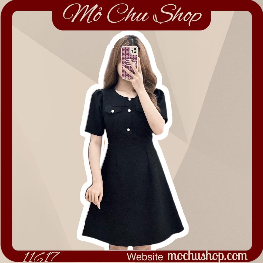 ĐẦM BỐ PHỐI NÚT RENY DRESS 11617