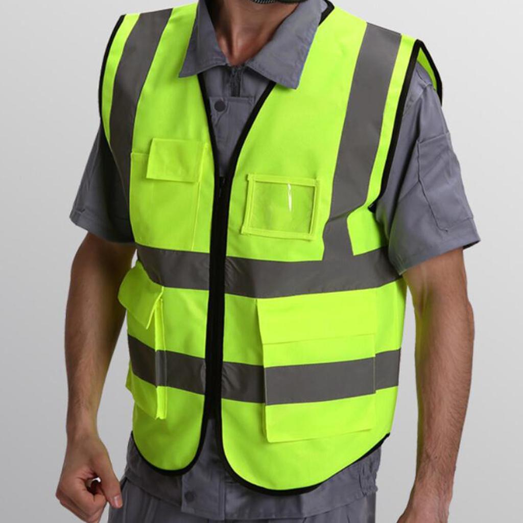 3xHigh Visibility Safety Vest Reflective Night Security Waistcoat L XL XXL