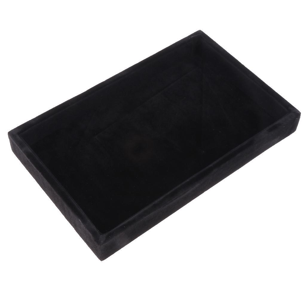 2 Pcs Velvet Necklace Bracelet Earring Anklet Jewelry Display Tray Case Organizer for Jewelry Store Home Use