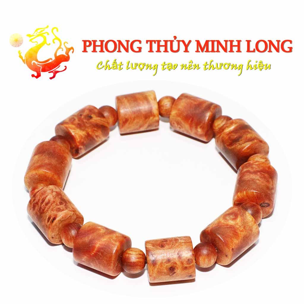Vòng tay gỗ nu Huyết Rồng siêu đẹp size 14 ly Đốt Trúc