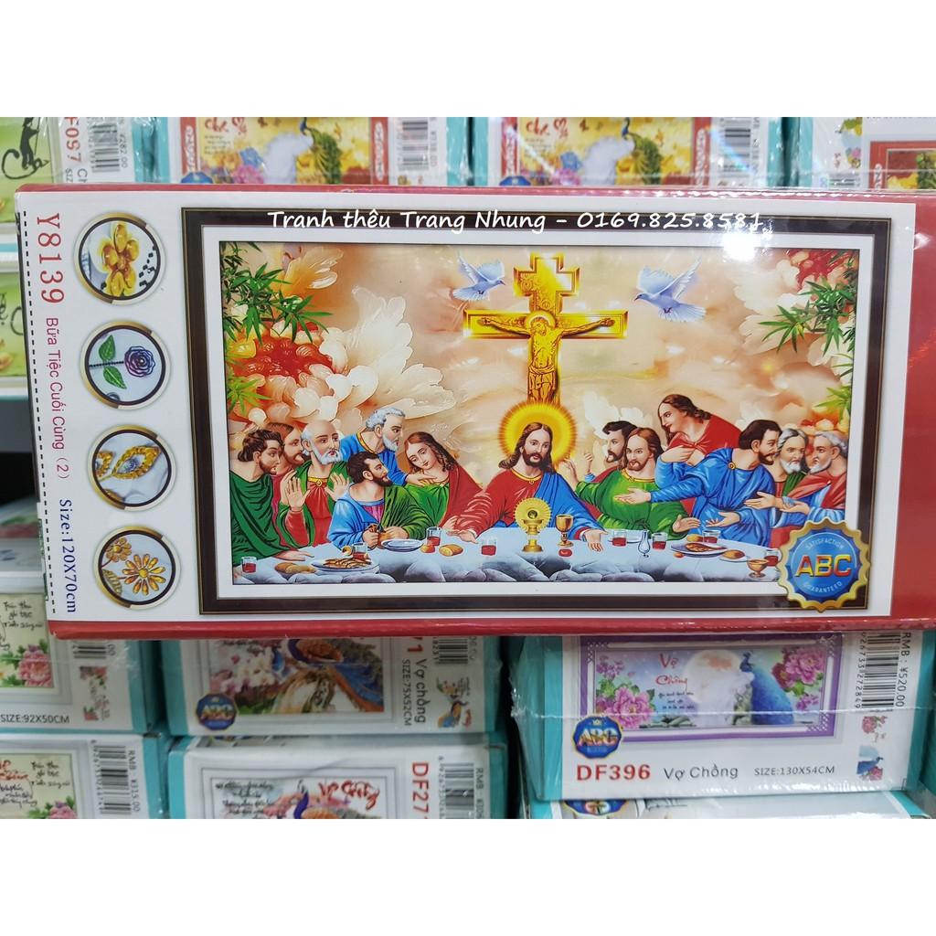 Tranh gắn đá Bữa tiệc cuối cùng Y8139 120x70cm