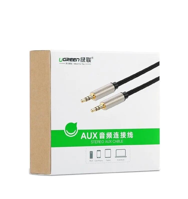 Ugreen UG10605AV125TK 3M màu Xám Cáp âm thanh 2 đầu 3.5mm dương cao cấp - HÀNG CHÍNH HÃNG