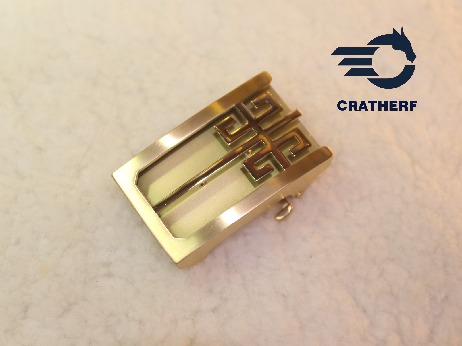 Mặt Khóa Thắt Lưng Cao Cấp - Đầu Khóa Dây Nịt CRATHERF CT003WB -Mặt Khóa Inox 316 Nguyên Khối