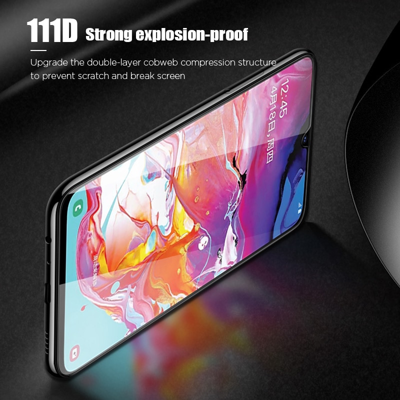 Miếng dán kính cường lực full 111D cho Samsung Galaxy A01 hiệu HOTCASE mỏng 0.3mm, độ cứng 9H - Hàng nhập khẩu