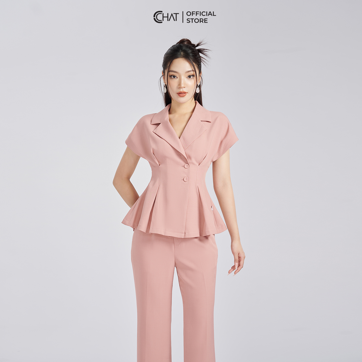 Set Đồ Nữ Áo Tay Rơi Quẩn Vẩy Chất Tuytsi Cao Cấp Thanh Lịch 13BNS2005ET