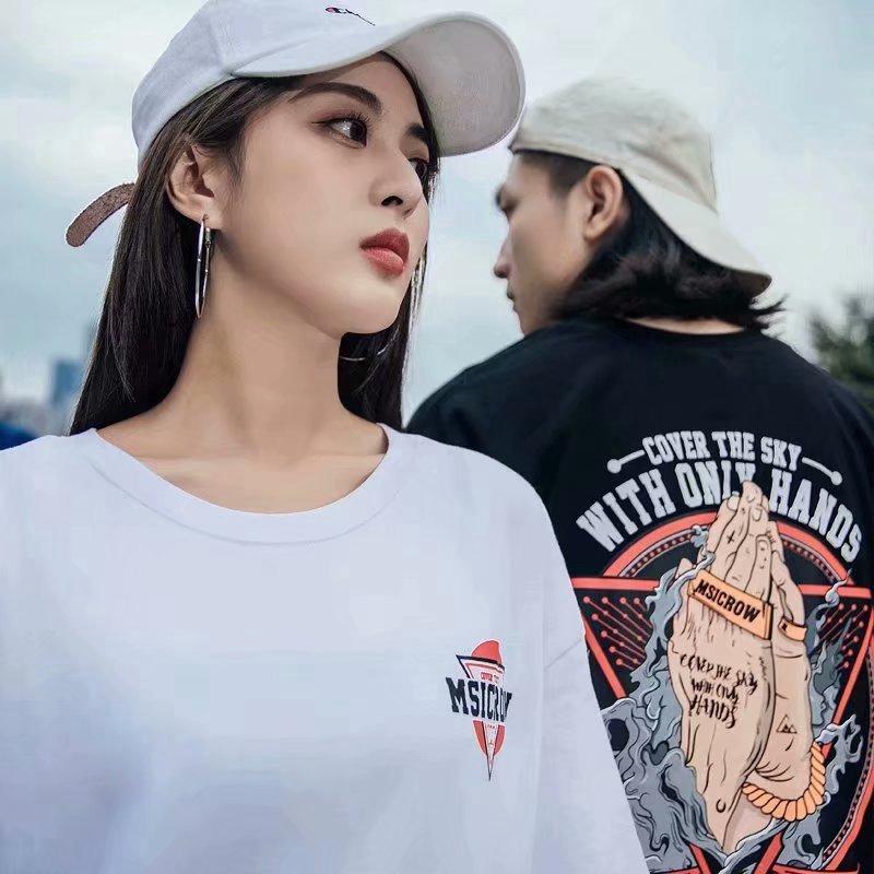 Áo Thun Ngắn Tay Dáng Rộng In Họa Tiết Thời Trang Đường Phố Cho Nam Cỡ S-5Xl