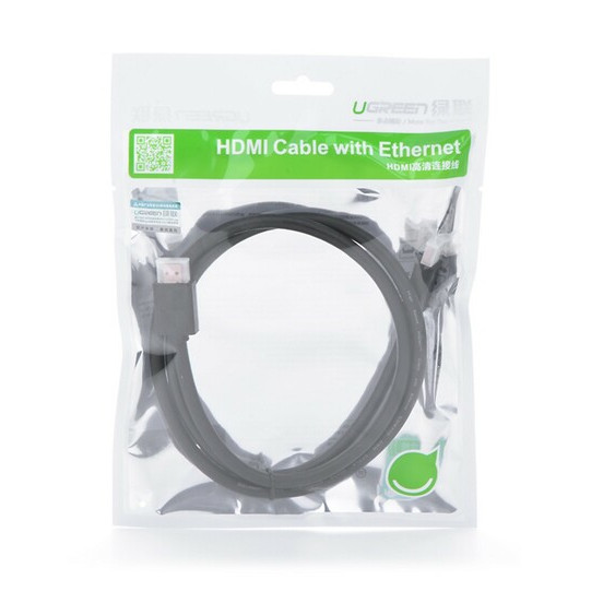 Cáp HDMI tròn Ugreen 1.4V hỗ trợ 4K*2K Straight to Down - Hàng chính hãng