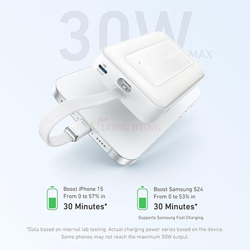 Sạc dự phòng Anker Zolo Power Bank 1USB 1Type-C 30W 10000mAh A1688/20000mAh A1689 - Hàng chính hãng