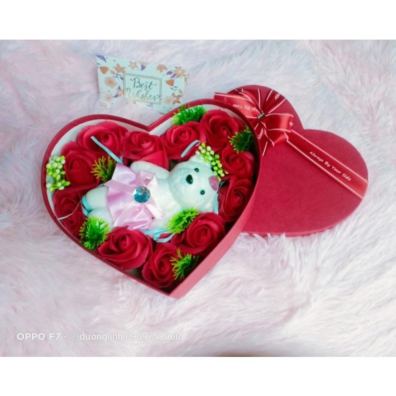 Hộp tim trang trí sẵn, size 18cm