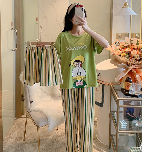 Bộ đồ ngủ, Đồ bộ dễ thương SET 3 CHI TIẾT HÀNG QUẢNG CHÂU CAO CẤP