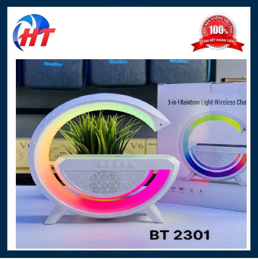 Loa Bluetooth Sạc Ko Dây Đèn Tạo Không Khí 3in1 BT 2301-HT