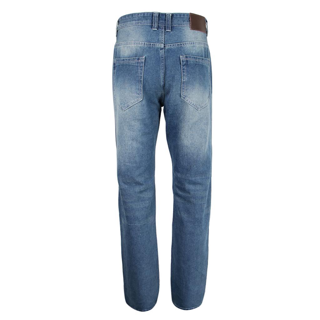 Ripped Straight Vintage Denim Skinny Stretch Jeans with 5 Pockets for Men Women