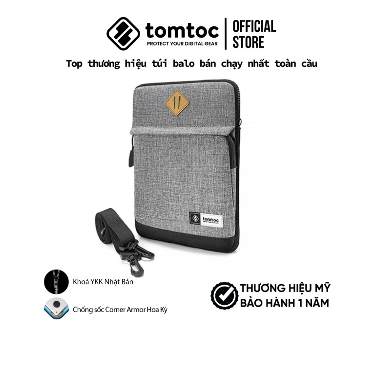 Túi đeo chéo chống sốc cho iPad 10.5 - 11inch TOMTOC Multi Function Shoulder Bags - A20-A01 - Hàng chính hãng