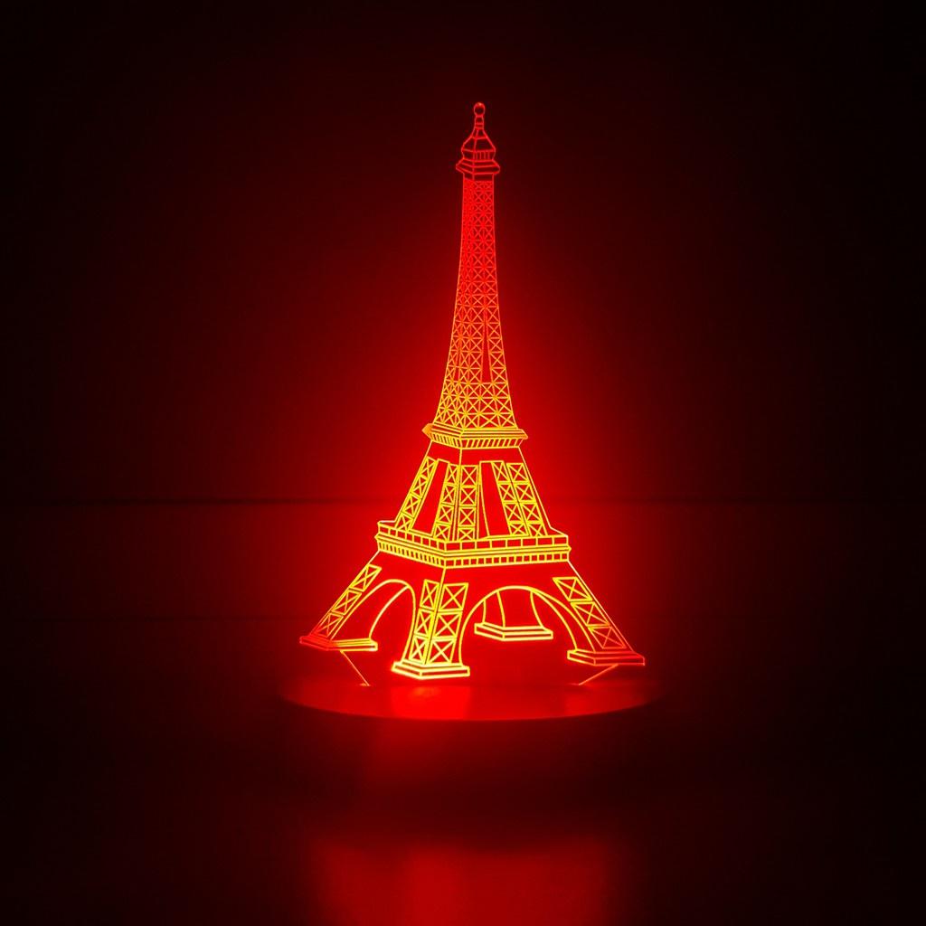 Đèn Led 3D 16 Màu ️ Đèn Ngủ Trang Trí Mẫu Tháp Eiffel Siêu Bền Đẹp