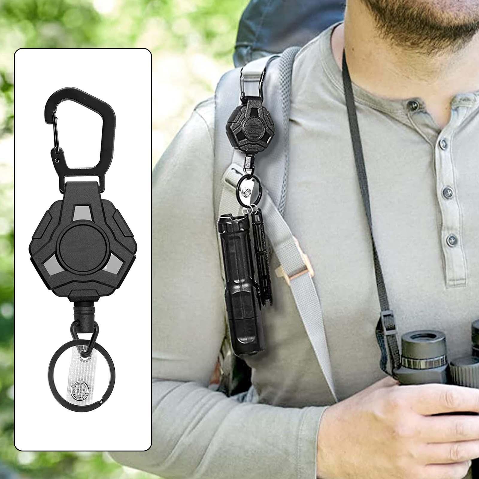 Retractable Keychain Storage Hook Outdoor Carabiner for Picnic Outdoor