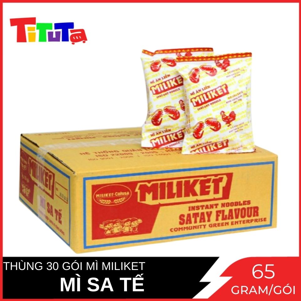 Mì Sa Tế Mì Miliket Thùng 30 Gói 65g