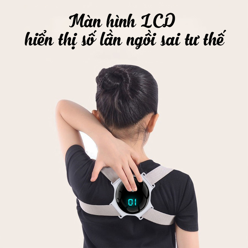 Đai Nịt Chống Gù Lưng Tự Động Nhắc Nhở Màn Hình Led J3000
