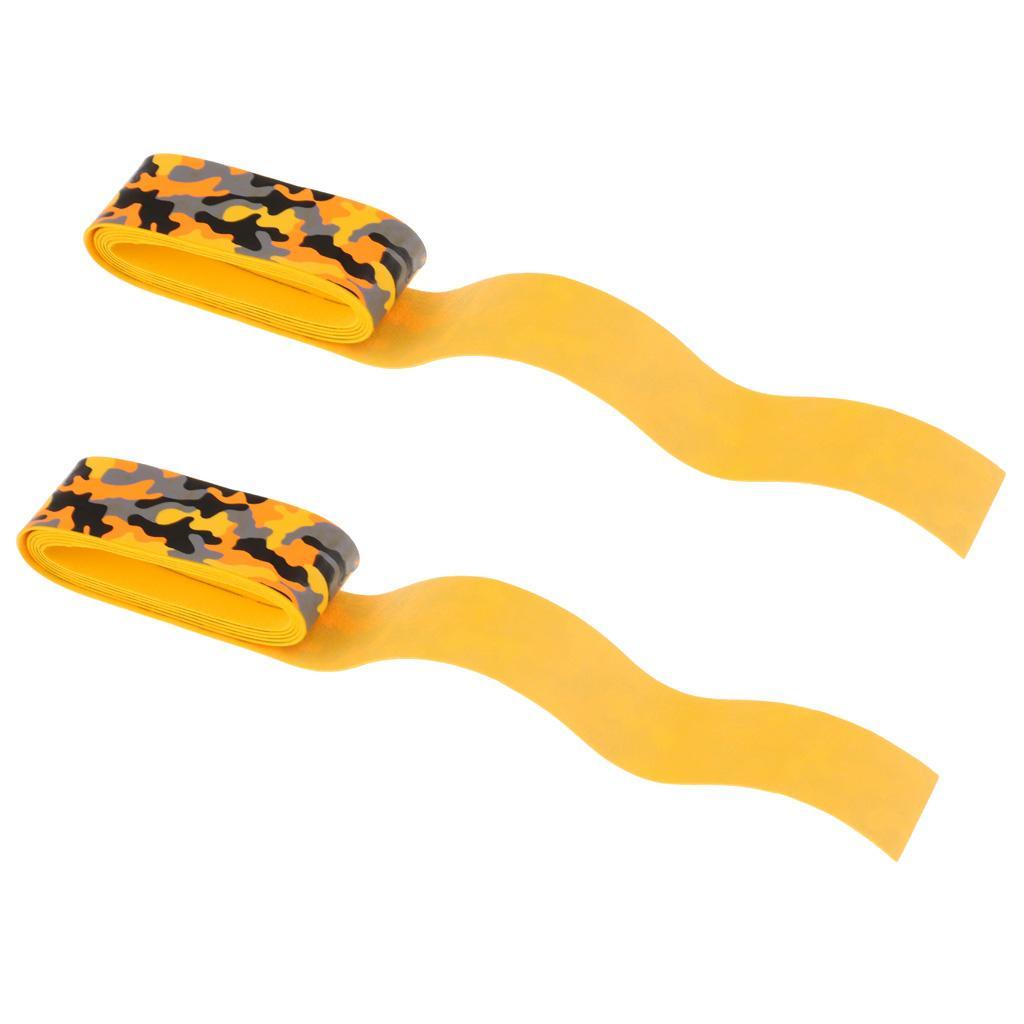 2xAnti- Squash/ Tennis Bat Overgrip Racket Grip Tape Yellow And Orange