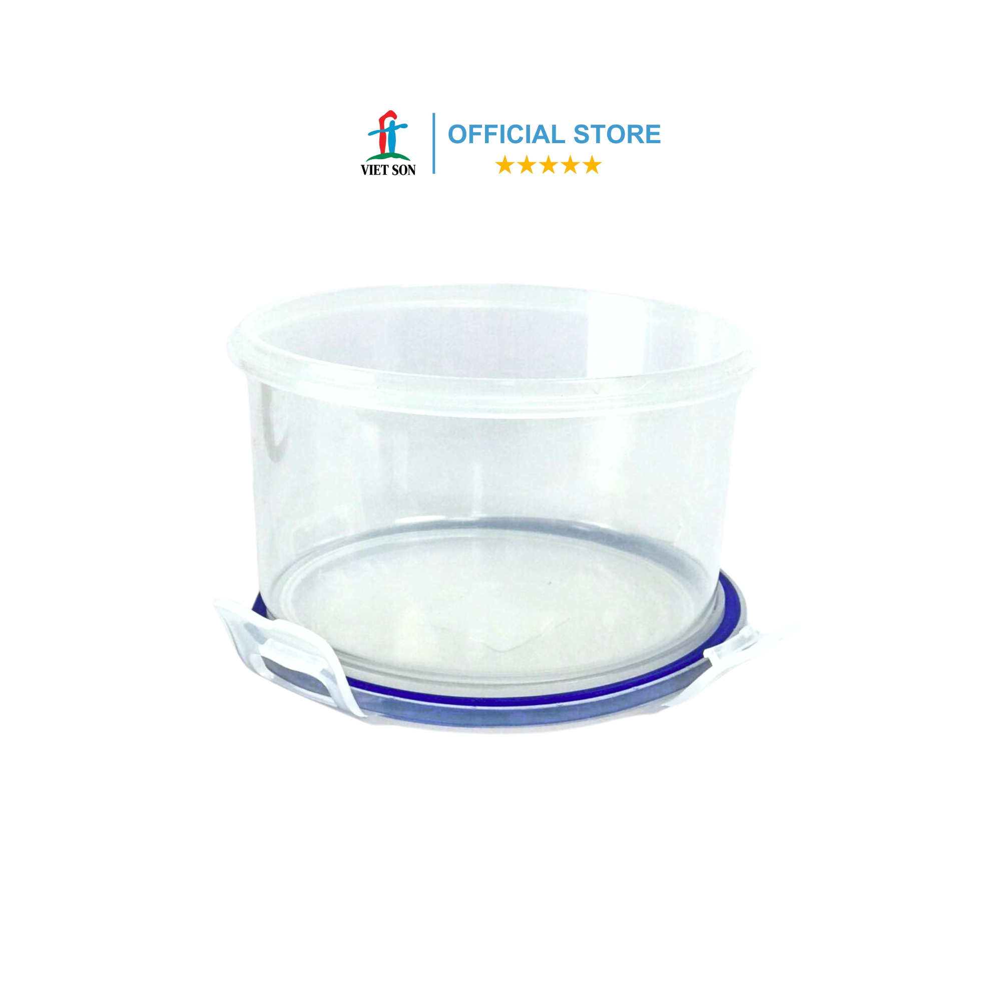 Bộ 2 Hộp Tròn Đựng Thực Phẩm VIETSON 800ml Nắp Khóa 4 Cạnh Kín Hơi