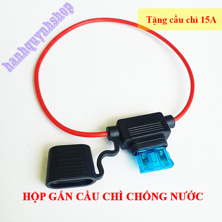 Combo 10 Hộp gắn cầu chì chống nước hộp đen dây đỏ loại đẹp