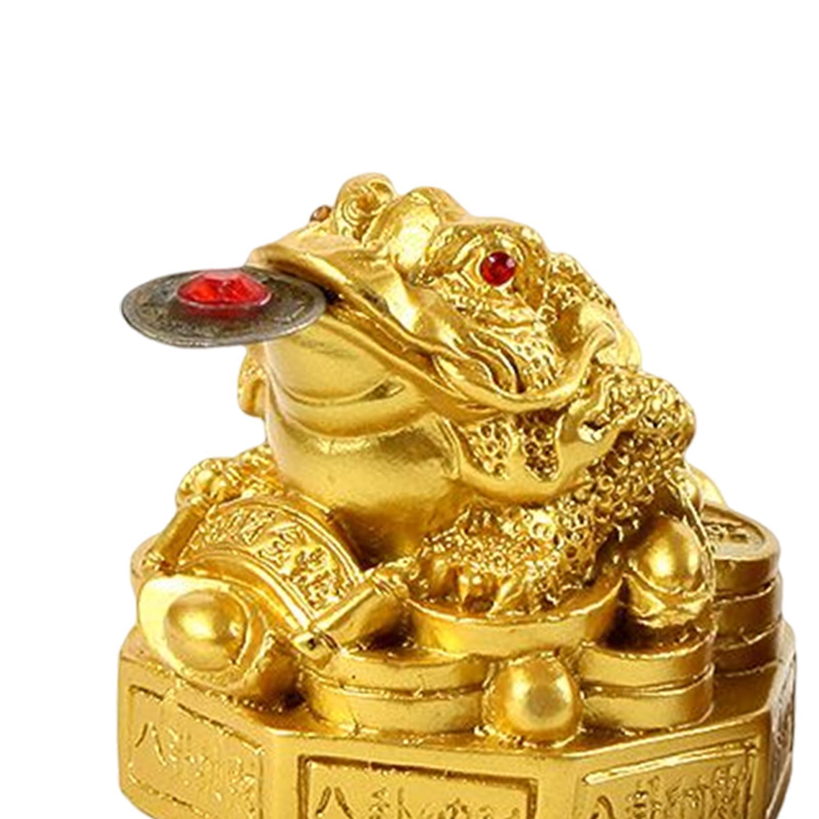2Pcs Lucky Charm Wealth Frog Lucky Money Frogs for Tabletop Gifts Decor