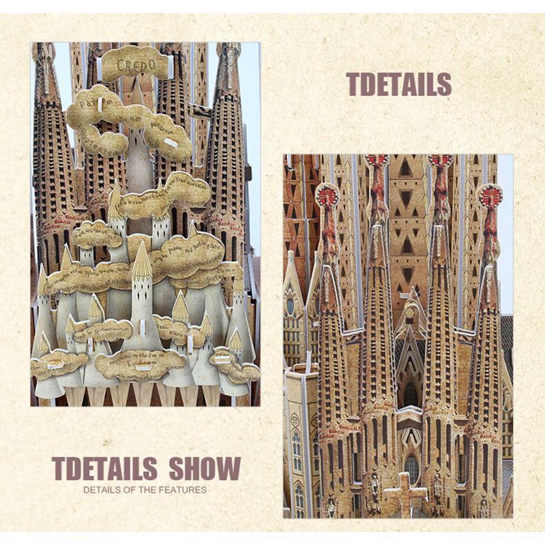 Mô Hình Xếp hình giấy 3D - Sagrada Familia (Spain) DS0984h