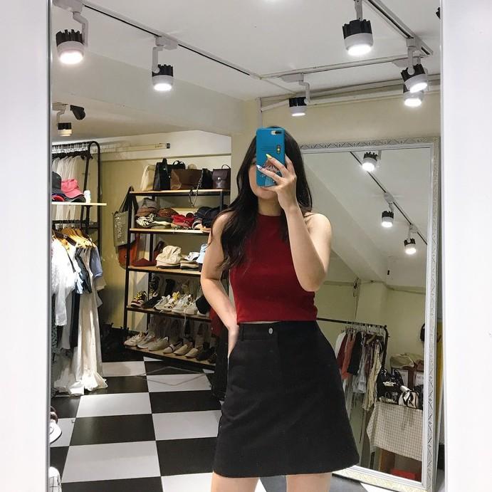Chân váy chữ A ️ HOAMIFASHION ️ Váy chữ a ngắn vải kaki dày dặn mềm mịn, chân váy nữ lưng cao phong cách Hàn Quốc