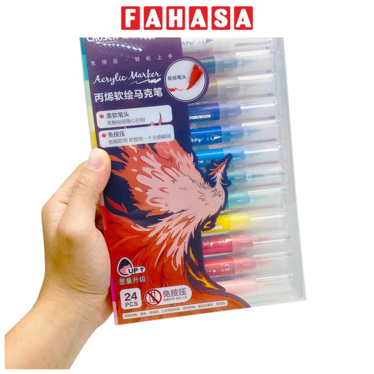 Hộp 24 Bút Lông Màu Acrylic - Chosch H864