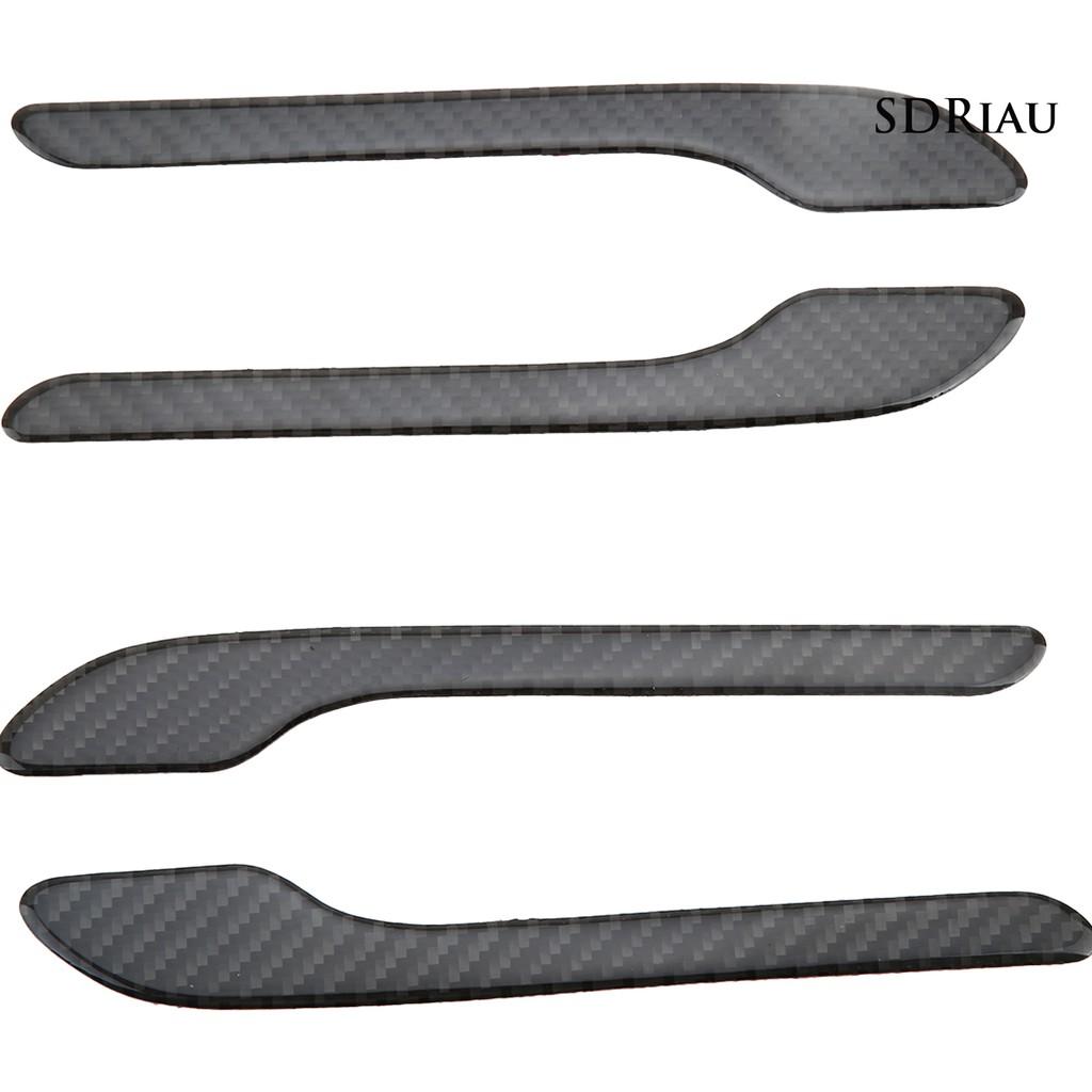 Bộ 4 Miếng Dán Sợi Carbon Chống Trầy Cho Tay Nắm Cửa Xe Tesla Model 3