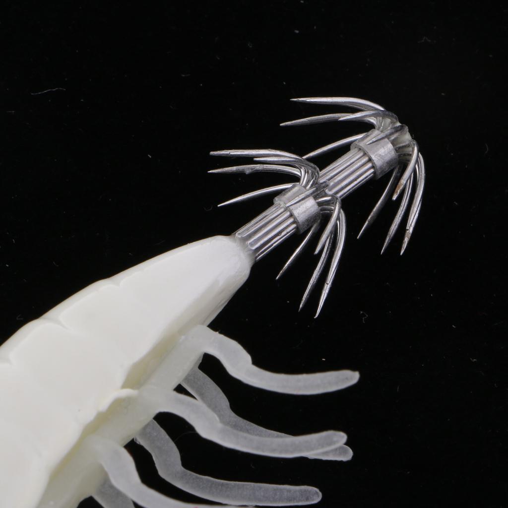 2pcs Bionics Squid Jigs Hooks Artificial Hard Fishing Lure Wood Shrimp Bait