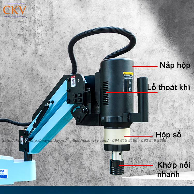 [HÀ NỘI] Máy taro điện tay cần 1100mm tạo ren cơ khí chất lượng cao