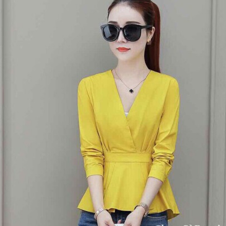 Áo kiểu peplum nhấn eo sang trọng