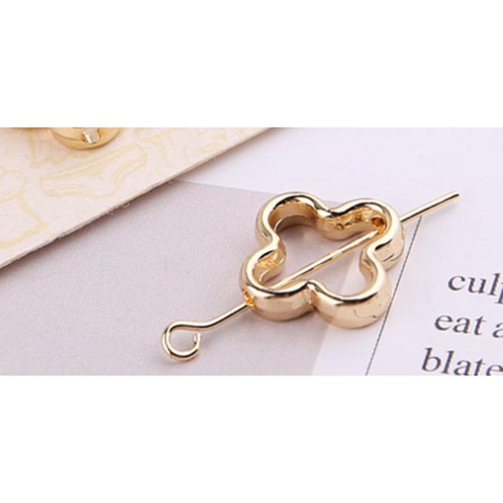 10 Pieces Metal Geometric Hollow Charms Pendant for DIY Earrings Flower