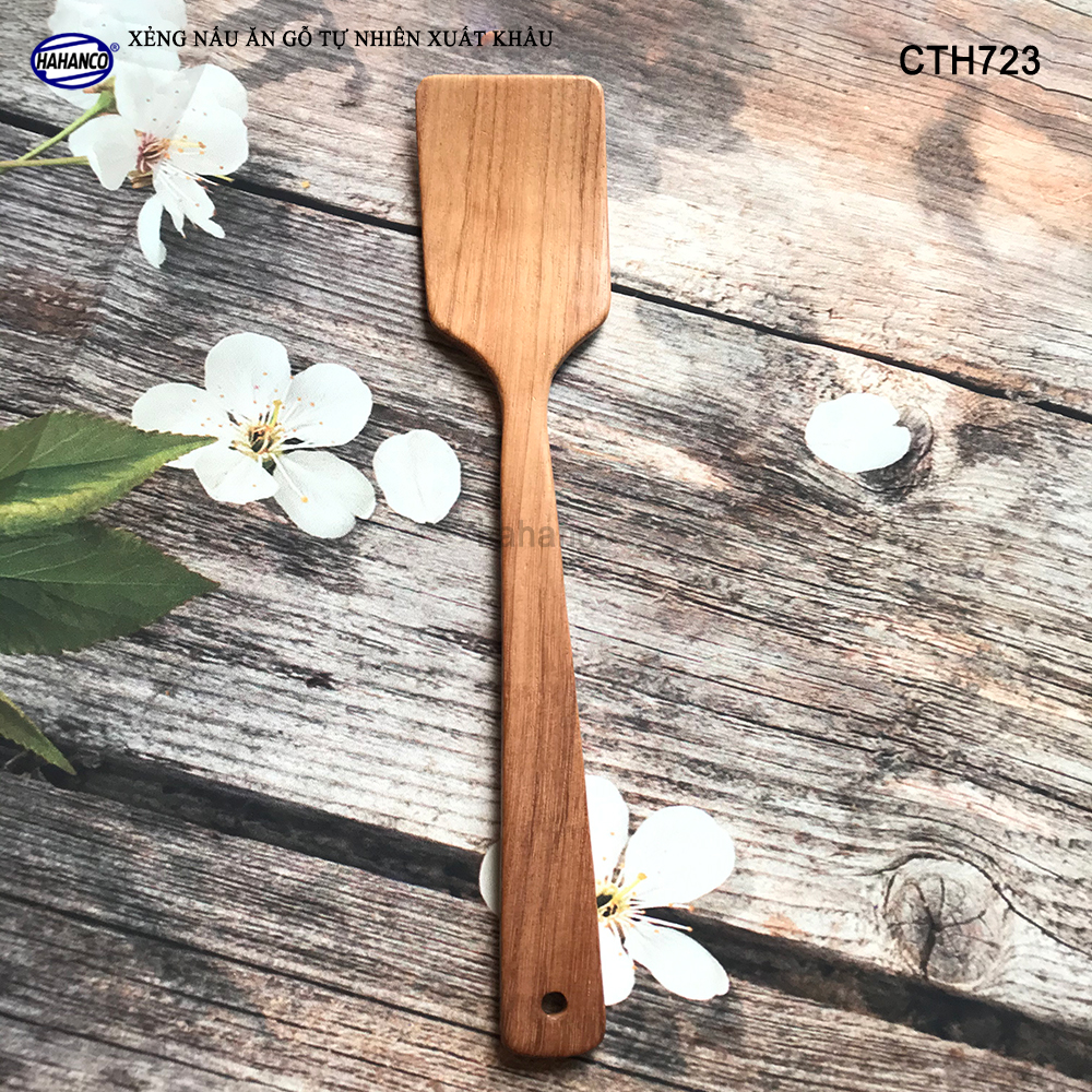 Xẻng nấu ăn bằng gỗ tự nhiên Chiên xào các loai, Chịu nhiệt cao, không tiết chất độc hại khi đun nấu