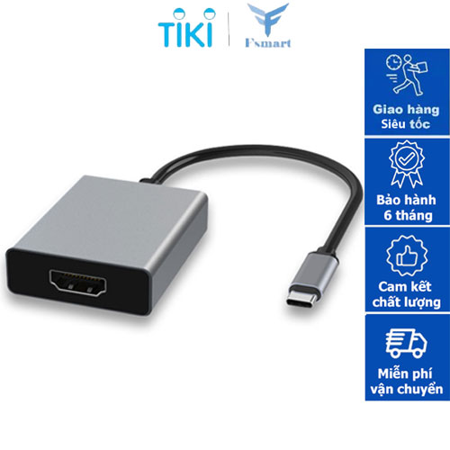 Hub Chuyển Đổi USB TypeC To HDMI SeaSy, Chuyển Đổi TypeC to HDMI 4k, Kết Nối Với Hầu Hết Các Thiết Bị, Dùng Cho Macbook/Ipad/Surface/Laptop/Điện Thoại – Hàng Chính Hãng